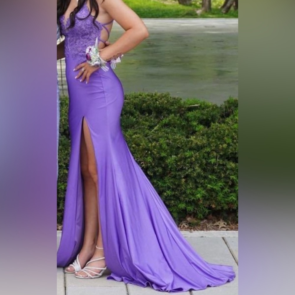 NOX anabell Purple Sparkly Long Prom Dress Size 2